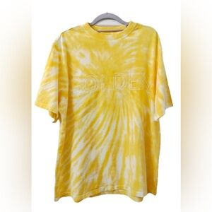 Post Surf Golden Yellow Tie Dye Tee – Men’s Large – Embroidered Logo